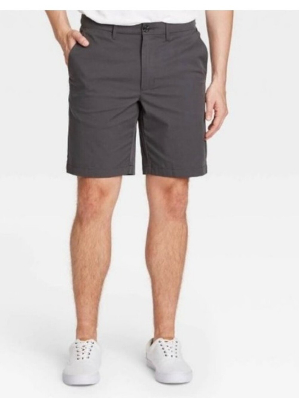 Men's Charcoal Grey Tech 9" Inseam Shorts - Goodfellow - 42